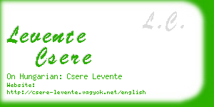 levente csere business card